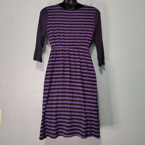 Three Seasons Maternity Purple and Black Dress Small - Picture 3 of 5